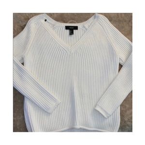 Forever21 White Knitted Sweater